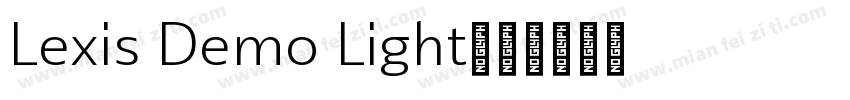 Lexis Demo Light字体转换